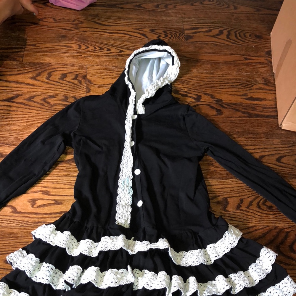 black lace coat